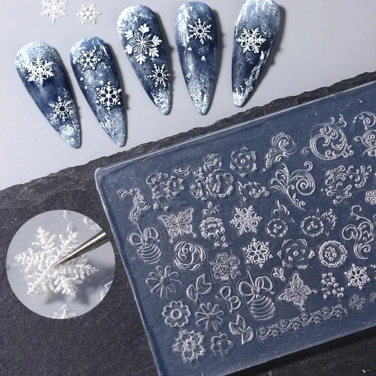 1pc Sweater Line Hat 3D Mold Silicone Nail Art Decorations Ultrathin DIY Templates Mold for Nails Jewelry Crafts