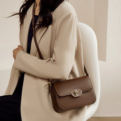 FOXER Brand Split Leather Women's Shoulder Bag 2025 New Luxury Design Female Retro Crossbody Purse Gift for Mom