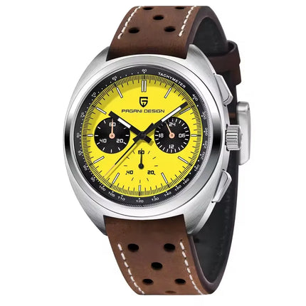 PAGANI DESIGN 2026 Nuovo Orologio al Quarzo con Quadrante Panda, Tutto in Acciaio, Movimento Giapponese, Cronografo di Lusso, Zaffiro, Luminoso, Impermeabile, Orologio da Uomo