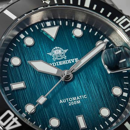 ADDIESDIVE Dive Watch Men NH35A Automatic 200M Waterproof Sapphire Crystal Ceramic Bezel Luminous Steel Wristwatch AD2078