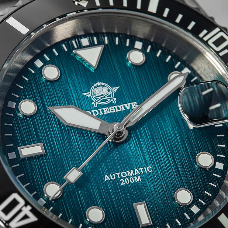 ADDIESDIVE Dive Watch Men NH35A Automatic 200M Waterproof Sapphire Crystal Ceramic Bezel Luminous Steel Wristwatch AD2078