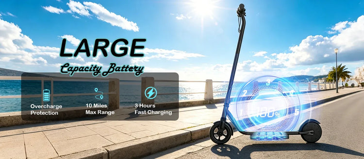 Monopattino Elettrico JUICEASE 15KM/H, Batteria 25V, Freno a Pedale, Motore 250W, Scooter Elettrico per Bambini, Idea Regalo