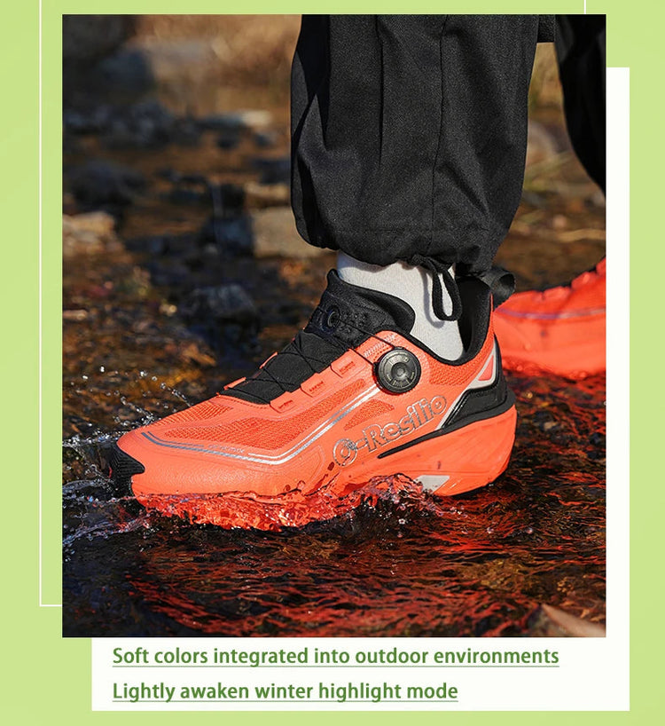 ONEMIX Scarpe Sportive Casual Impermeabili Autunno Inverno per Uomo, Scarpe da Passeggio Leggere Antiscivolo per Esterni, Scarpe da Papà per Donna PlatiNum