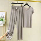 Completo due pezzi da donna: top e pantaloni. Set estivo due pezzi, abiti da donna per vacanze, nuova collezione 2026, pantaloni a gamba larga, eleganti e casual. platinumshop