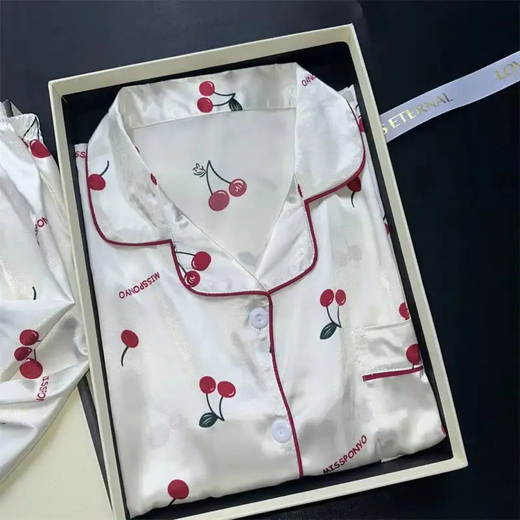 2 pezzi stampa indumenti da notte pigiama da notte in raso di seta sintetica moda pigiama casual pantaloncini da donna pigiama set abiti da pittura a inchiostro platinumshop