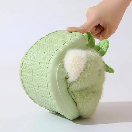 Cute Strawberry Design Furry Cotton Slippers Women's Winter Thick Soled Anti Slip Indoor Home Slippers Comfort Plush Warm Shoes