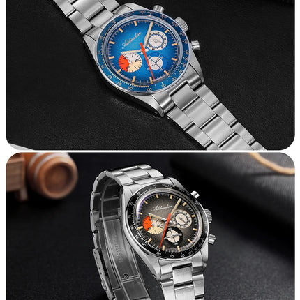 ADDIESDIVE 37mm Men's Luxury Watch 100m Water Resistance K1 Bubble Mirror Glass C3 Luminous Men's Stainless Steel Quartz Watch