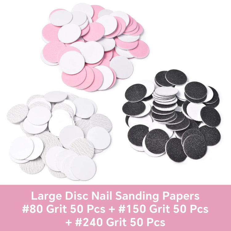 Dead Skin Replaceable Sanding Paper Set for Manicure Pedicure With Metal Disc Nail Drill Bit Calluses Removal Foot Care Tool Acc 2028