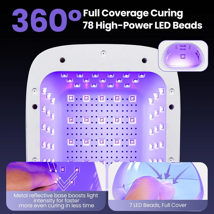 Professional UV LED Nail Lamp Single Thumb Auto Sensor Gel Nail Curing Lamp Fast Drying Nail Dryer for Manicure Pedicure Salon