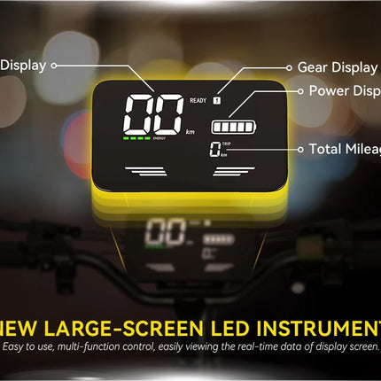 Monopattino elettrico OOTD T10, potenza di picco 900W, batteria 48V13AH, ruote da 11 pollici, monopattino portatile da città con luci a LED