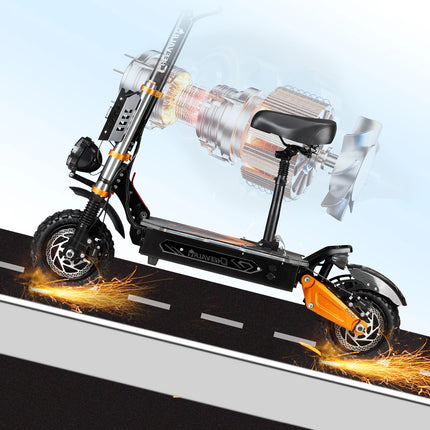Monopattino Elettrico Cheevalry S11PRO con Doppio Motore 2*3000W, Batteria 60V43AH, Pneumatici Fuoristrada da 11 Pollici