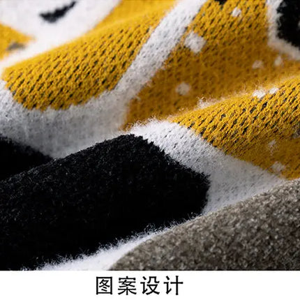 Men's fashion pullovers 2025 men winter Sweaters mens warm sweater O-neck custom pattern men sweaters autumn men size M-3XL