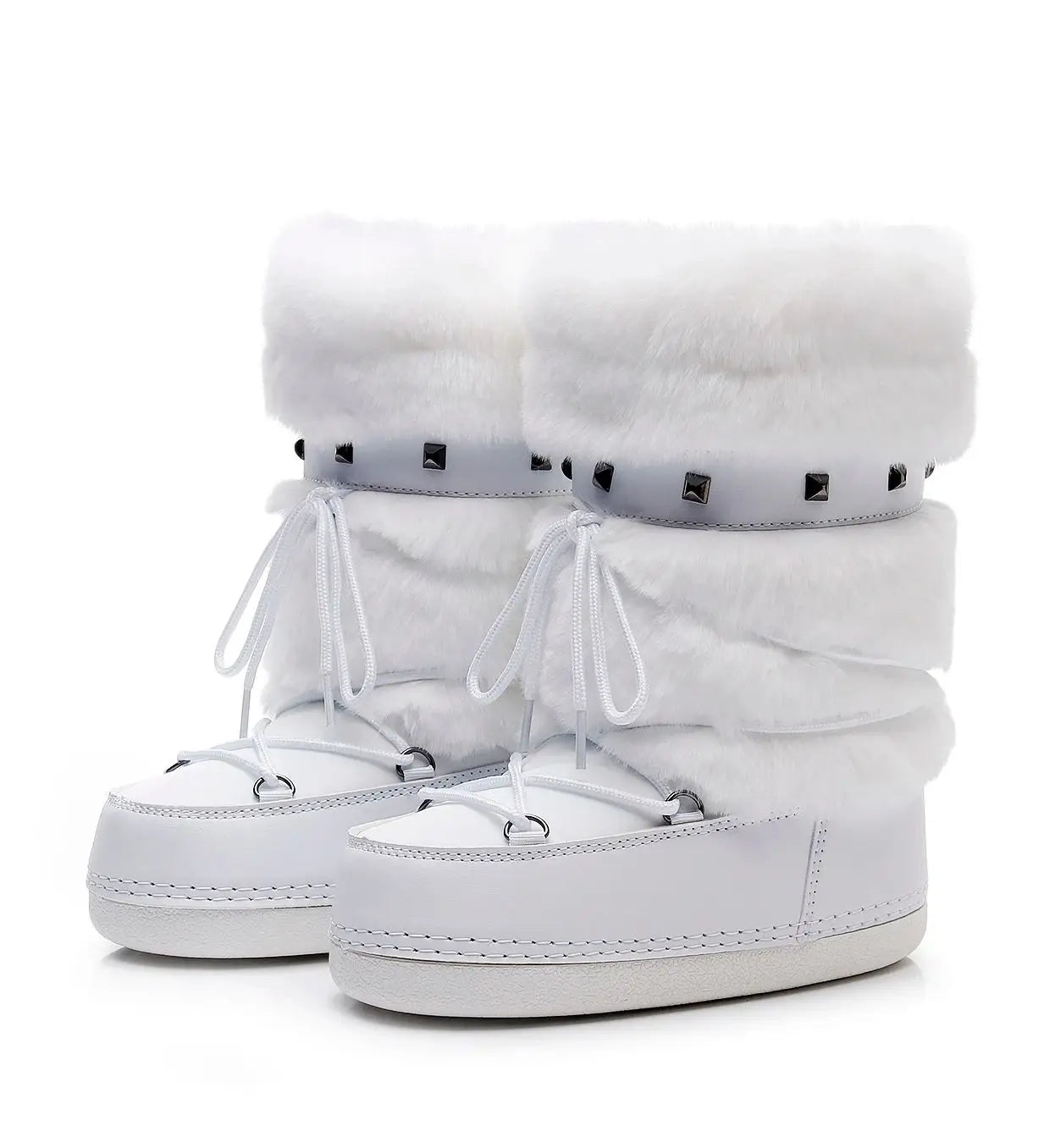 Women's Furry Boots New Warm Skiing Winter Boots Women Space Boots Trendy Ladies Winter Shoes Non-slip Girls Snow Boots