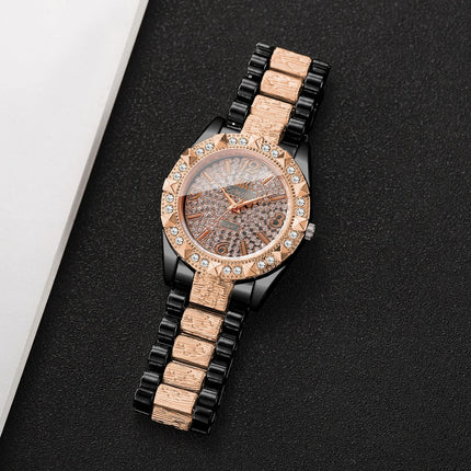 Orologi da donna con diamanti di lusso Orologio da polso al quarzo da donna con quadrante arabo alla moda Reloj Mujer Orologio da ragazza regalo (senza scatola) platinumshop