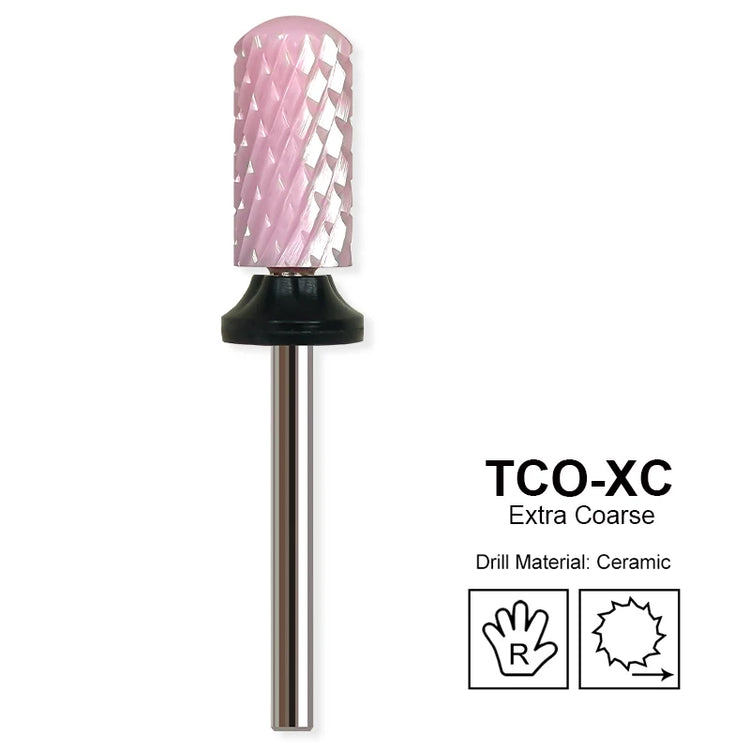Pink Ceramic Carbide Nail Drill Bits Milling Cutter For Gel Polish Remover Electric Nail Machine Polishing Peeling File Home Salon Manicure Pedicure Accessories