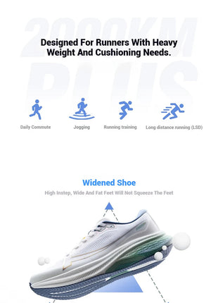 Xtep 2000km Plus Running Shoes 2025 New Spring Lightweight Anti-slip Wear-Resistant Men's Training Jogging Sneakers 875319110001 PlatiNum