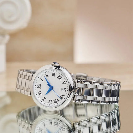 Orologio da Donna Suojiali Little Beauty, Quadrante Piccolo con Numeri Romani, Elegante e Delicato, Cinturino in Acciaio o Pelle Opzionale, Orologio da Polso Femminile alla Moda per Uso Quotidiano Casual