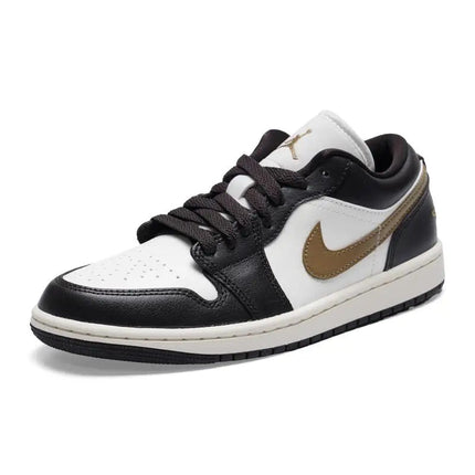 Scarpe da donna Nike Air Jordan 1 Sneakers retrò basse bianche e marroni Scarpe da basket Dc0774-200 platinumshop