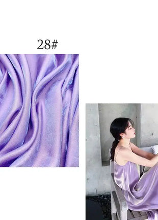Tessuto di raso setoso in cristallo di vetro, tessuto iridescente glitterato, materiale per abiti lucidi, tessuto per indumenti lucido