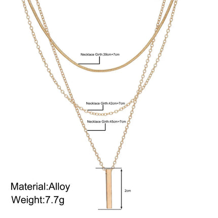 Collana d'amore personalizzata semplice alla moda collana con doppio Design multistrato con ciondolo in stile Y2K di lusso PlatiNum