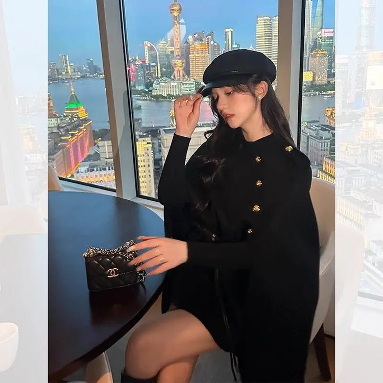 2026 New Style Women's Wool Coats Capes Autumn/Winter Princess Style Wool Cloak Woman
