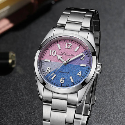 ADDIESDIVE Watch Men 2026 New 36mm Quartz Wristwatch AD2555 Sapphire 100m Waterproof BGW9 Luminous 316L Stainless Steel Watches