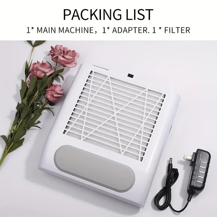 Nail Grinding Polishing Dust Collector Desktop Adjustable Speed Vacuum Device For Home Salon Nail Art Sessions