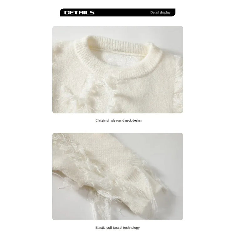 2026 Autumn Winter Crew Neck Sweater For Men Fashion Japanese Style Loose Casual Knit Pullover Long Sleeve Tops