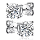KNOBSPIN 2.0ct Moissanite Earrings for Women Lab Grown Diamond Ear Studs 925 Sterling Silver Fine Jewelry Gift PlatiNum