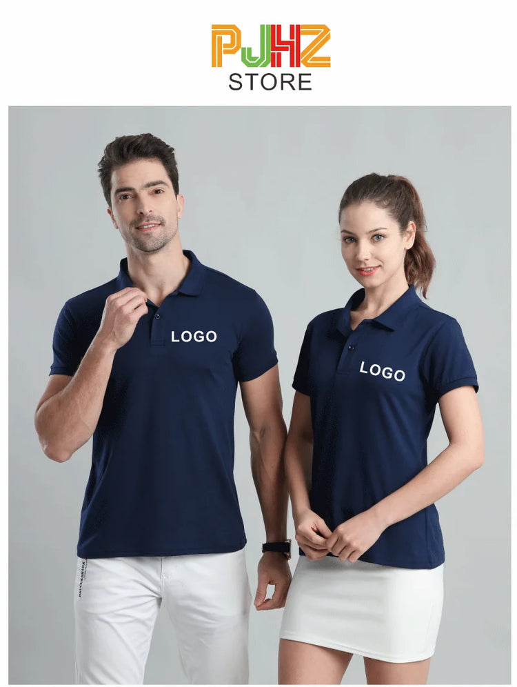 Polo casual estiva Polo personalizzata traspirante economica per società personale Polo da lavoro con ricamo con stampa logo personalizzato