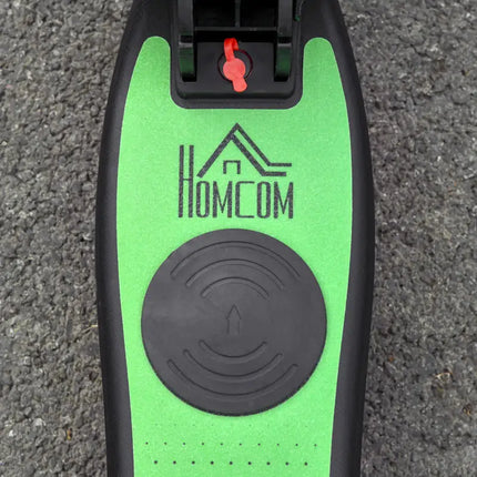 Monopattino elettrico pieghevole per bambini dai 6 anni in su, velocità 8 km/h, 71x36.5x75-80cm, alluminio, acciaio, verde