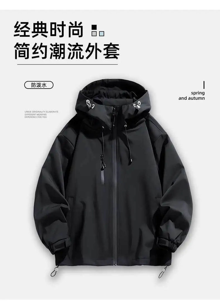 Akatsuki Organization Anime Hooded Jacket Windproof Casual Coat Zip Up for Men Women Teens Cosplay Streetwear Daily Outerwear