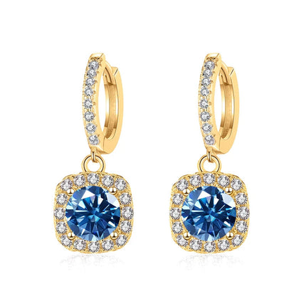 JoyceJelly 1ct GRA Certified Moissanite Earrings For Women 18 Color VVS D Solid Sterling Silver 925 Plated 18K Gold Fine Jewelry PlatiNum
