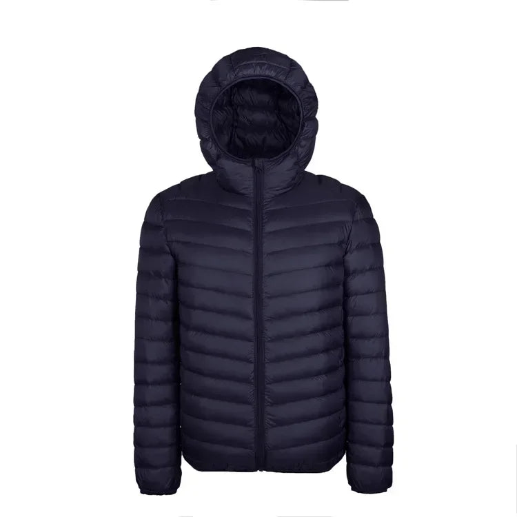 Down Jacket Men's 2024 New 90% White Duck Down Super Light Down Jacket Men's Lightweight Thermal Coat Hooded Feather Coat