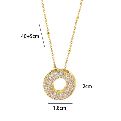 Nuove collane di lusso in acciaio inossidabile con 26 lettere inglesi in cristallo di zircone per le donne Commercio all'ingrosso di gioielli con catena girocollo femminile alla moda