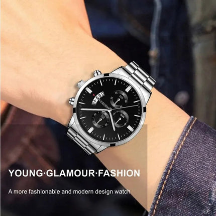 Orologio da uomo alla moda Orologio da polso al quarzo con calendario di lusso Orologi da lavoro Orologio da uomo Orologio da polso con cinturino maschile platinumshop