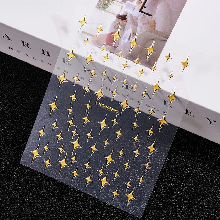 1PC 26-English Alphabet Number 3D Self-adhesive Nail Art Decal Sticker Word Small Letter Nail Decals Sticker Manicure Decoration