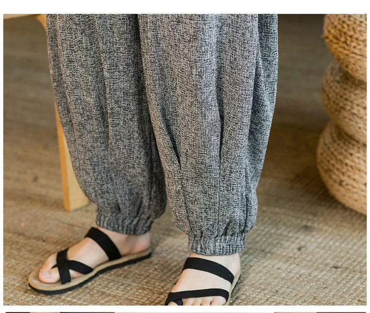 Pantaloni da jogging in seta di ghiaccio da uomo pantaloni casual stile Harajuku cinese da uomo pantaloni sportivi Harlem allentati ricamati streetwear 5XL