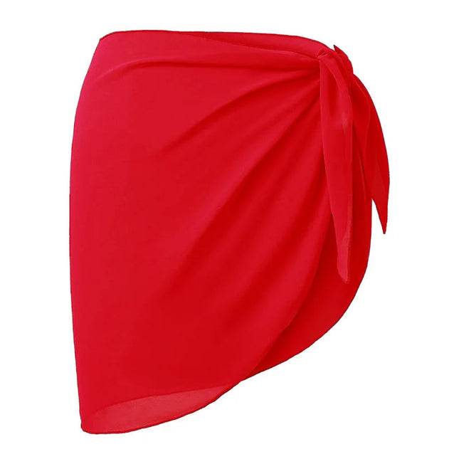 Elegante Copricostume Corto in Chiffon per Donna, Sciarpa Avvolgente da Spiaggia platinumshop
