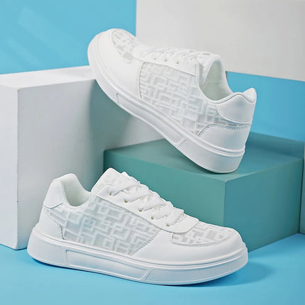 Casual Ell Toe Sneakers Low Top Spor Flats Trendy Versatile Student Leisure Rubber Outsole Summer Breathable Jogging Shoes