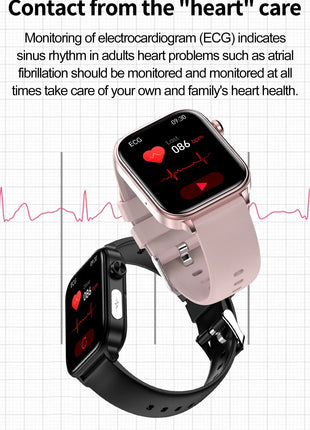 2025 Nuovo AI Diagnosi Lipidi nel sangue Acido urico Test di composizione corporea Smart Watch per uomo ECG + PPG Chiamata Bluetooth Salute Smartwatch platinumshop