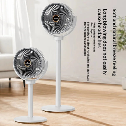 Ventilatore da scrivania verticale 3 in 1, ventilatore silenzioso a 5 velocità per la circolazione dell'aria in tutta la stanza, vento forte e bassa rumorosità, ideale per la casa, il letto