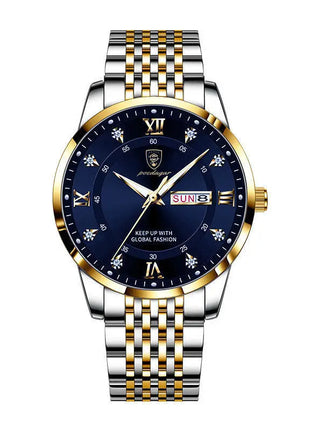 Men's watch with double calendar, waterproof, with night light, Korean edition, fashion watch, birthday gift for men, surprise