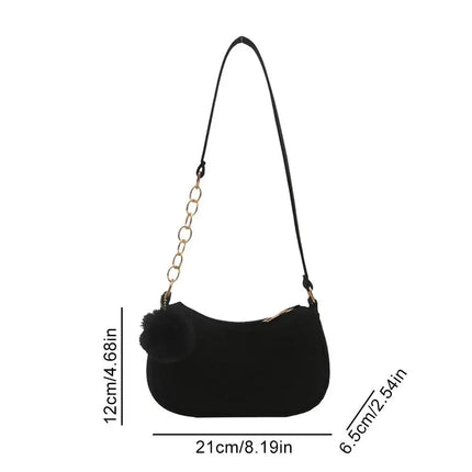 Mini Women Shoulder Bags Fashion Felt Women's Bag Design Advanced Underarm Handbags Mini Saddle Bag PlatiNum