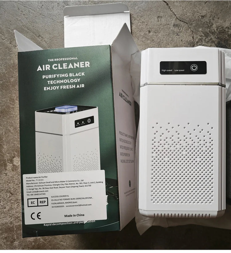 Purificatore d'aria portatile USB HOMEFISH con filtro per aromaterapia, fumo e odori, con filtro sostituibile per casa, auto e cucina