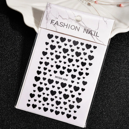 1PC 26-English Alphabet Number 3D Self-adhesive Nail Art Decal Sticker Word Small Letter Nail Decals Sticker Manicure Decoration