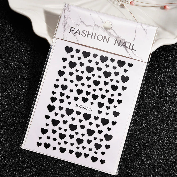 1PC 26-English Alphabet Number 3D Self-adhesive Nail Art Decal Sticker Word Small Letter Nail Decals Sticker Manicure Decoration