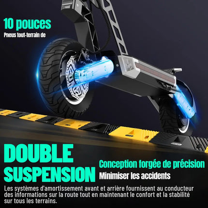 Scooter elettrici TODIMART G2, batteria 48 V 10,4 Ah, motore 500 W, pneumatici fuoristrada da 10 pollici, portata 40-45 km platinumshop