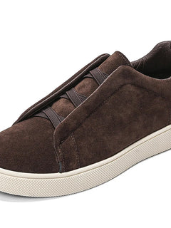 Spring men's thick soled board shoes high-quality suede leather casual sports shoes comfortable and fashionable low top shoes