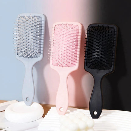 Massage Air Cushion Comb Anti‑Static Air Cushion Brush Square Air Cushion Comb ABS Plastic Handle Special for Real Hair Wigs